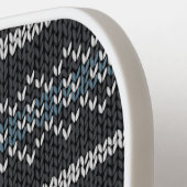 Cozy Knitted Pattern Black and Gray  Pickleball Paddle (Links Detail)
