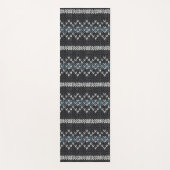 Cozy Knitted Pattern Black and Gray Yogamat (Voorkant)
