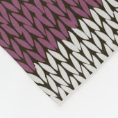 Cozy Knitted Pattern Throw Blanket in Burgundy Fleece Deken (Hoek)