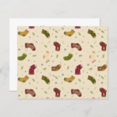 Cozy Knitted Socks Christmas Card Warm Winter Wish (Voorkant / Achterkant)