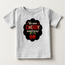 Cozy knitted-style typography and adorable cherry