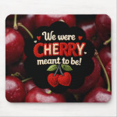 Cozy knitted-style typography and adorable cherry  muismat (Voorkant)