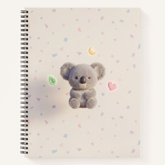 Cozy koala : Cahier pastel moderne (Devant)