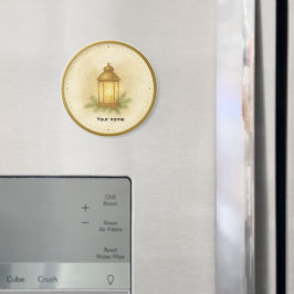 Cozy Lantern Winter Wall Clock – MerryMist Warm Gl Magneet