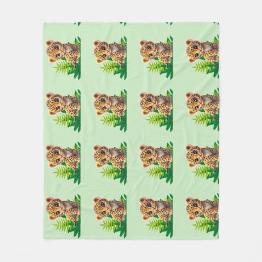 Cozy Leopard Fleece Blanket (Voorkant)