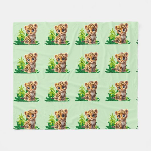 Cozy Leopard Fleece Blanket (Voorkant (Horizontaal))