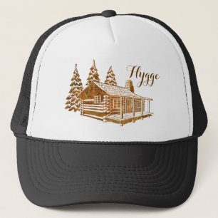 Cozy Log Cabin - Hygge of je eigen tekst Trucker Pet