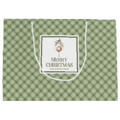 Cozy Minimal Christmas Gift Bag Scandinavian Style Groot Cadeauzakje (Achterkant)