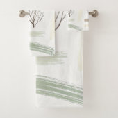 Cozy Minimal Winter Aesthetic Pattern Bad Handdoek (Insitu)