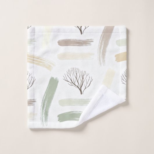 Cozy Minimal Winter Aesthetic Pattern Bad Handdoek (Wasdoekje)