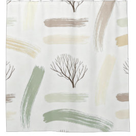 Cozy Minimal Winter Aesthetic Pattern Douchegordijn