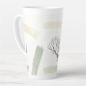 Cozy Minimal Winter Aesthetic Pattern Latte Mok (Linkerhoek)