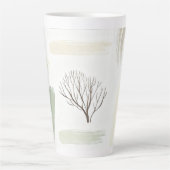 Cozy Minimal Winter Aesthetic Pattern Latte Mok (Voorkant)