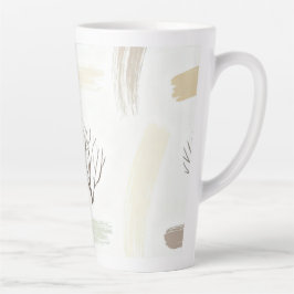 Cozy Minimal Winter Aesthetic Pattern Latte Mok