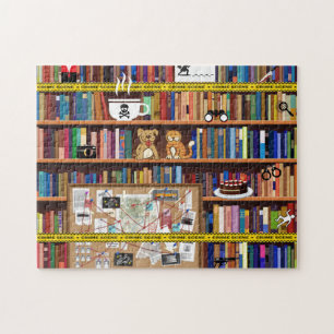 Cozy Mysteries Bookshelf, Colorful Clusters Legpuzzel