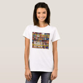 Cozy Mysteries Bookshelf T-shirt (Voorkant volledig)