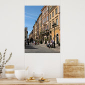 Cozy Old Town in Warschau Poster (Keuken)