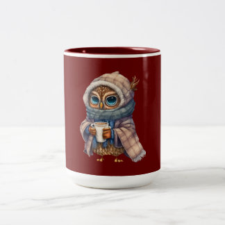 Cozy Owl Coffee Tweekleurige Koffiemok