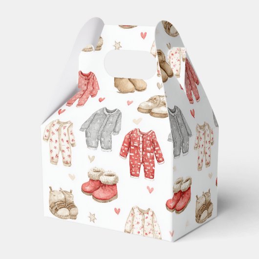 Cozy Pajamas Boho Babyshower Pattern Bedankdoosjes (Voorkant Zijde)