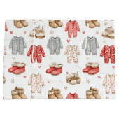 Cozy Pajamas Boho Babyshower Pattern Groot Cadeauzakje (Voorkant)