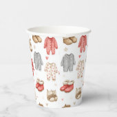 Cozy Pajamas Boho Babyshower Pattern Papieren Bekers (Rechts)