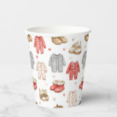 Cozy Pajamas Boho Babyshower Pattern Papieren Bekers (Voorkant)
