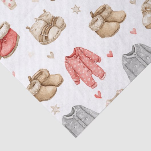 Cozy Pajamas Boho Babyshower Pattern Tissuepapier (Detail)