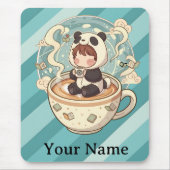 Cozy Panda Brew Office Mouse Pad Muismat (Voorkant)