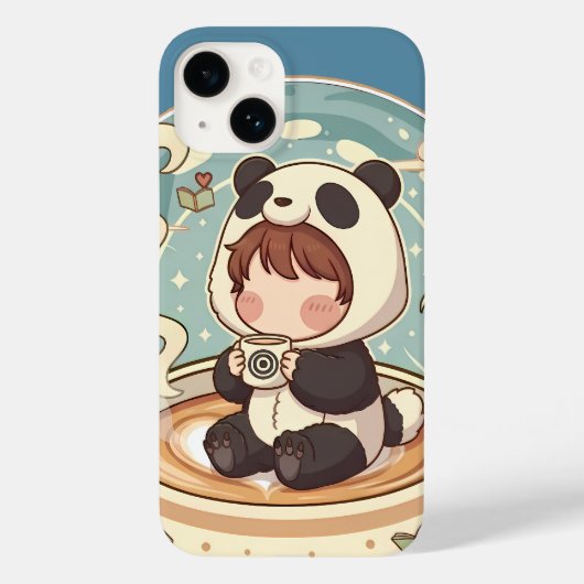 Cozy Panda Brew Protective Phone Case (Achterkant)