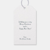 Cozy Pastel Snowman Christmas Cadeaulabel (Achterkant)