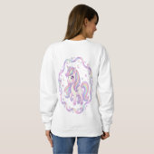 Cozy Pastel Unicorn Fleece Pullover (Dos entier)