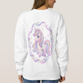 Cozy Pastel Unicorn Fleece Pullover (Dos)