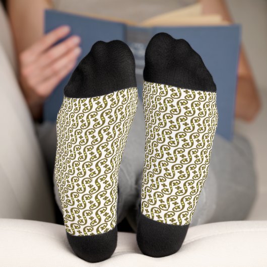 Cozy Pattern Crew Sokken – Zachte Stijlvolle Comfo (Onderkant)