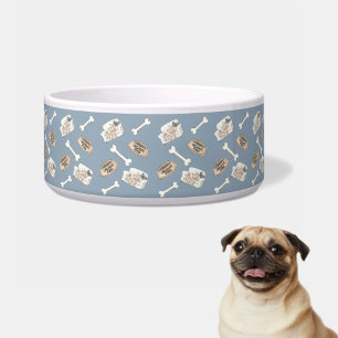 Cozy Paws Collectie Zilver Blauw Voerbakje