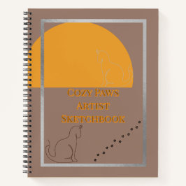 Cozy Paws Spiral Artist Sketch Hardcover Notebook Notitieboek