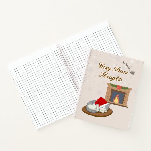 Cozy Paws Thoughts Spiral Journal Notebook (Intérieur)