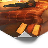 Cozy Penguin Reading Nursery Wall Art Print Poster (Coin)