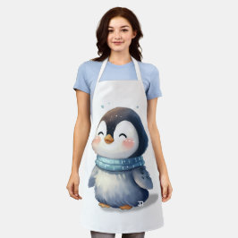 Cozy Penguin – Schattigee digitale kunst Schort