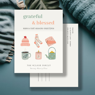 Cozy Photo Winter Essential Seasons Greetings Feestdagenkaart