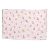 Cozy Pink Christmas Pattern Kussensloop (Achterkant)