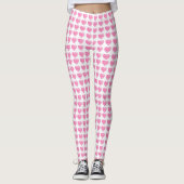 Cozy Pink Heart Designer Leggings (Voorkant)