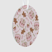 Cozy Pink Pastel Cake & Bow Christmas Apron (devant)