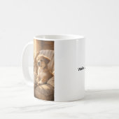 Cozy Puppy with Coffee Mug – Sunny Morning Design (Devant gauche)