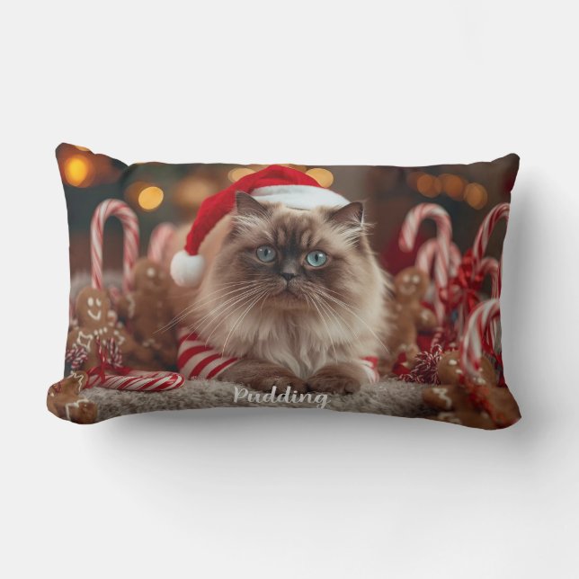 Cozy Ragdoll Cat Christmas Personalized Kussen (Voorkant)