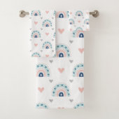 Cozy Rainbow Towels Boho Gift for Little Ones (En situation)
