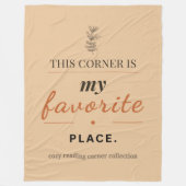 Cozy Reading Corner Throw Blanket  Fleece Deken (Voorkant)