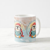 Cozy Reading Penguin Winter Coffee Tea Mug Koffiemok (Voorkant rechts)