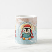 Cozy Reading Penguin Winter Coffee Tea Mug Koffiemok (Center)