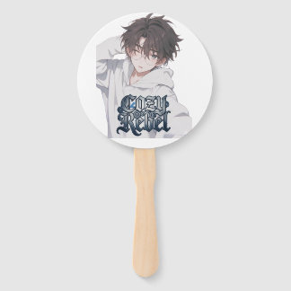 Cozy-Rebel Anime Jongen - Esthetische Bril Vinyl  Handwaaier