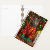 Cozy Russian Blue Cat Christmas Personalized (Devant avec enveloppe)